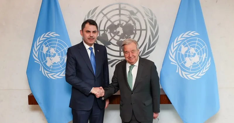 Bakan Kurum BM Genel Sekreteri Guterres ile görüştü