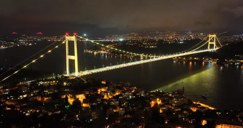 Fatih Sultan Mehmet Köprüsü endometriozis farkındalığı için sarıya büründü Sağlık Haberleri