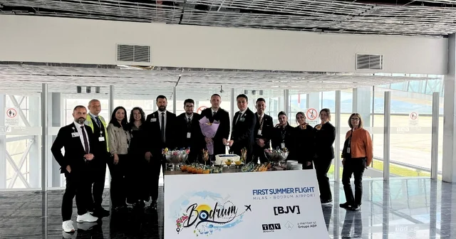 Milas Bodrum Havalimanı sezonun ilk dış hat uçuşunu karşıladı Muğla Haberleri