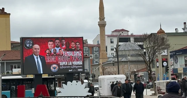 Alaca dan Çorum FK ye Süper Lig yolunda billboardlu destek Çorum Haberleri
