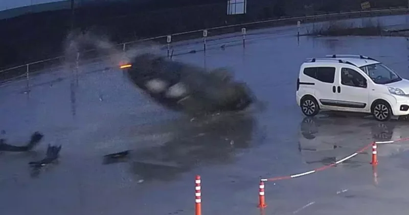 60 metre sürüklendi, takla üstüne takla attı! Korkunç anlar saniye saniye kamerada