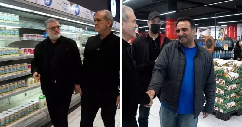 İran Cumhurbaşkanı Pezeşkiyan dan sürpriz market denetimi