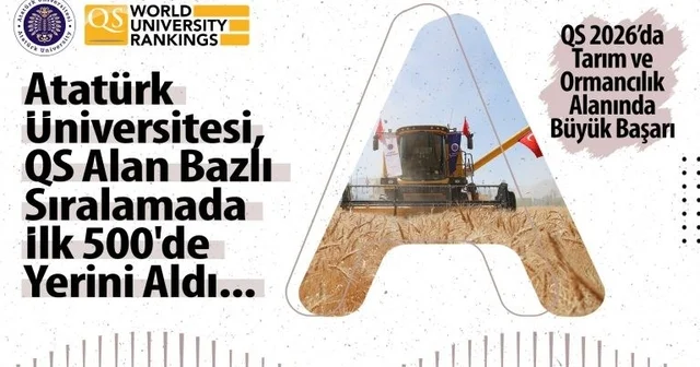 Atatürk Üniversitesi, QS alan bazlı sıralamada ilk 500 de yerini aldı QS 2026 da tarım ve ormancılık alanında büyük başarı Erzurum Haberleri