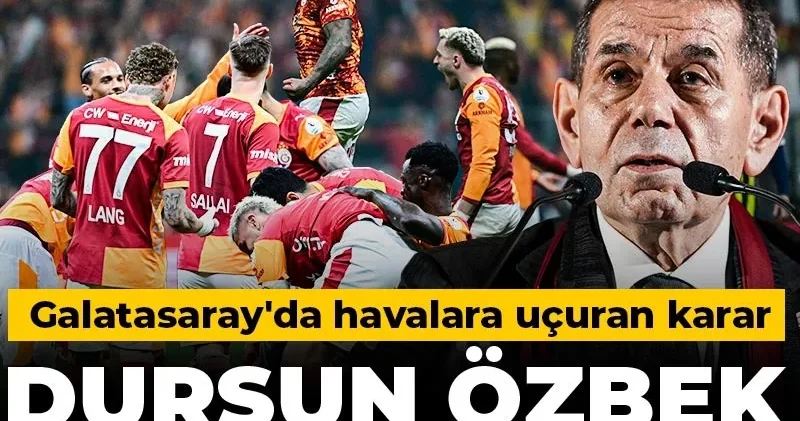Dursun Özbek sıcağı sıcağına açıkladı: Galatasaray da havalara uçuran karar