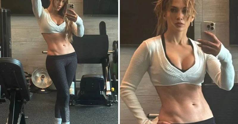 56 değil sanki 26! Jennifer Lopez kusursuz fiziğiyle genç kızlara taş çıkarttı!