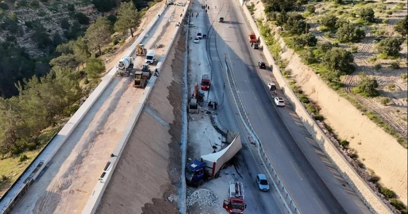 Freni boşalan tır yapımı süren kaçış rampasına çarptı: 1 ölü