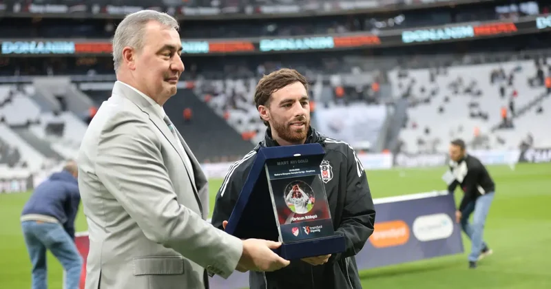 TFF den maç öncesi Orkun Kökçü ye ödül! En güzel gol seçildi