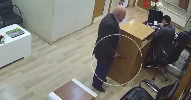 Ordu’da belediye başkanının sekreterine saltırlı saldırı anı kamerada