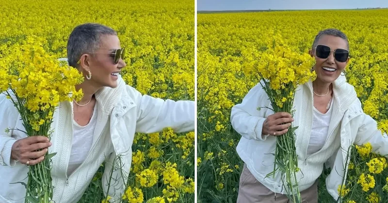 Meme kanseri tedavisi gören Serap Paköz aradığını doğada buldu; sarı çiçek topladı Sözcü Gazetesi