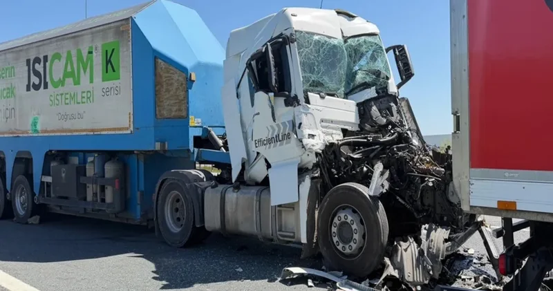 Çatalca da otoyol savaş alanına döndü: TIR şoförü ağır yaralandı!