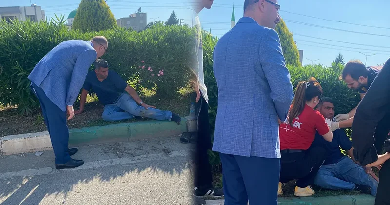 Yer: Osmaniye! Yaralıya ilk müdahaleyi Vali Serdengeçti yaptı
