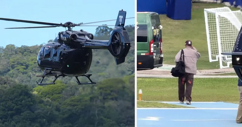 Para var huzur var dedirten görüntü! Helikopterden inen isme bakın