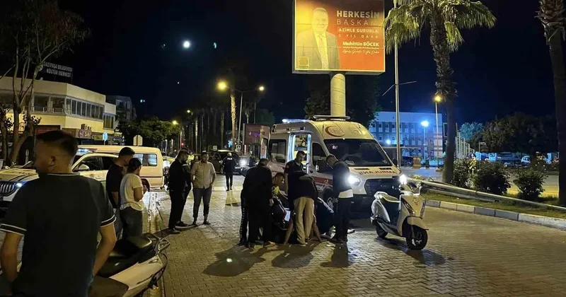 Ön tekeri patlayan motosikletin sürücüsü yola savrularak ağır yaralandı