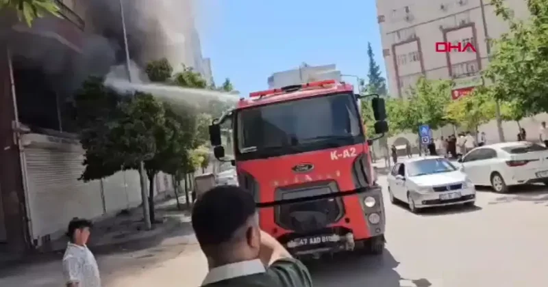 Mardin de iş yerinde yangın
