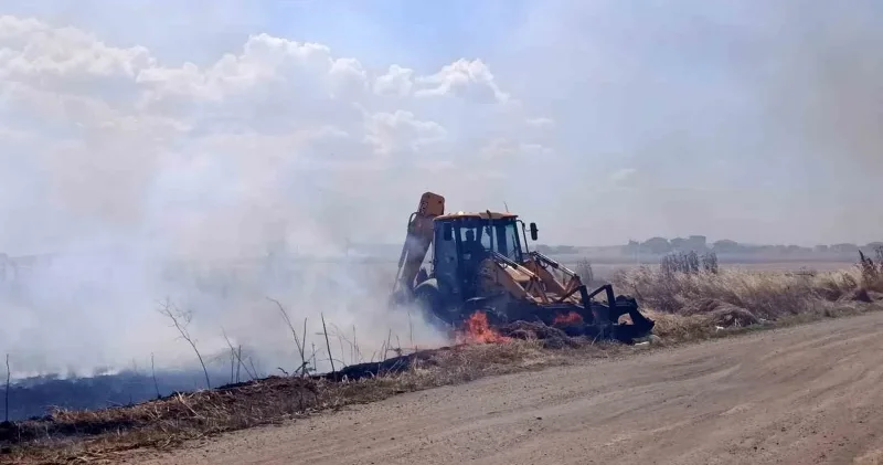 Tekirdağ’da tarım arazisinde iki noktada yangın Tekirdağ Haberleri