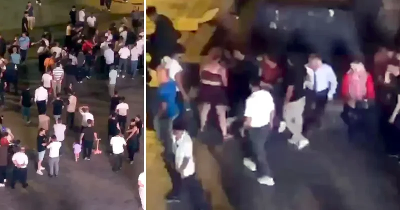 Halayda akılalmaz kavga! Kadınlar başlattı, erkekler de dahil oldu