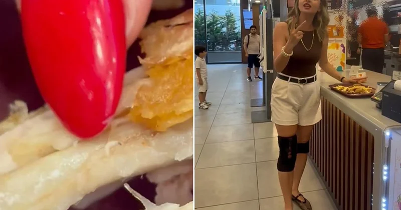 Ünlü fast food zincirinde mide bulandıran olay! Çocuğuna aldığı tavuktan kurt çıktı