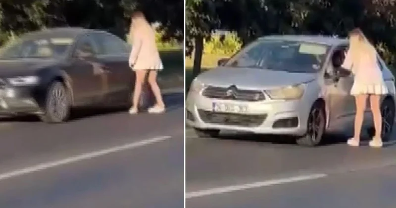 Alkollü Kadın Yolda Araçların Önüne Atladı