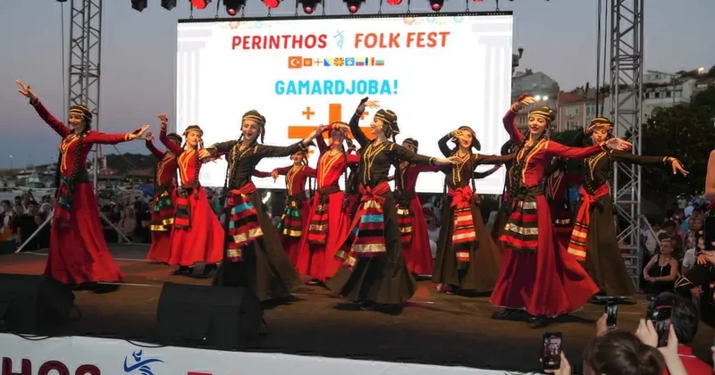 Tekirdağ da Perinthos Folkfest renkli görüntülere sahne oldu
