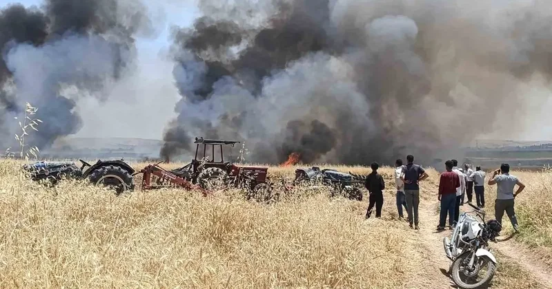 Gaziantep’te 400 dönüm ekili alan alev alev yandı