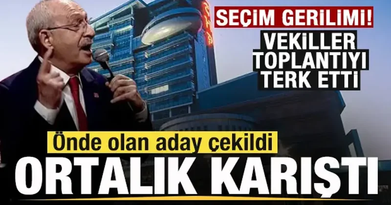 Seçim gerilimi! Önde olan aday çekildi! Ortalık karıştı! Vekiller salonu terk etti
