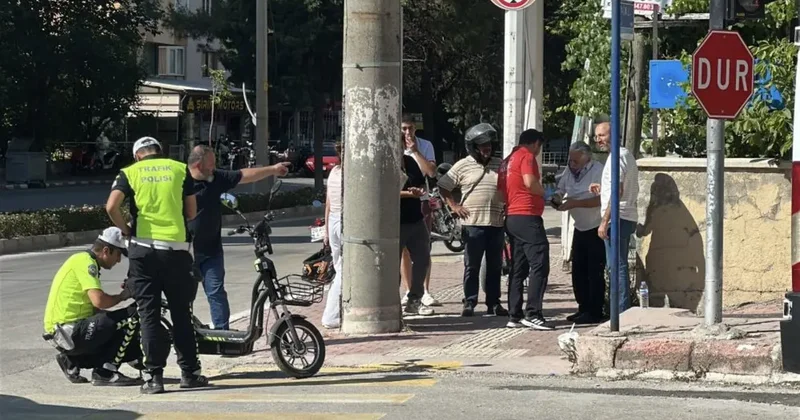 Elektrikli bisiklet motosikletle çarpıştı: 2 yaralı