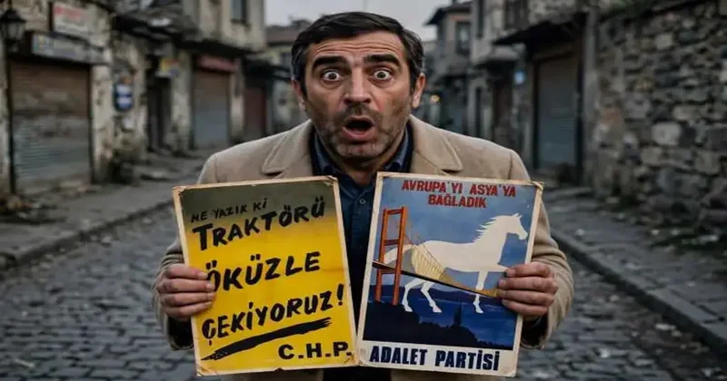 İşte siyasi partilerin en eski seçim afişleri! Neler kullanılmış neler...