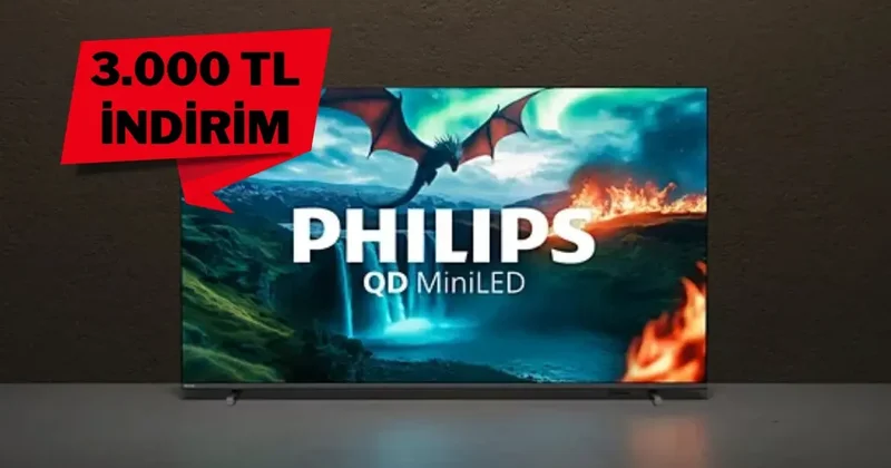Gelişmiş görüntü kalitesi: Philips QD MiniLED televizyon indirimde