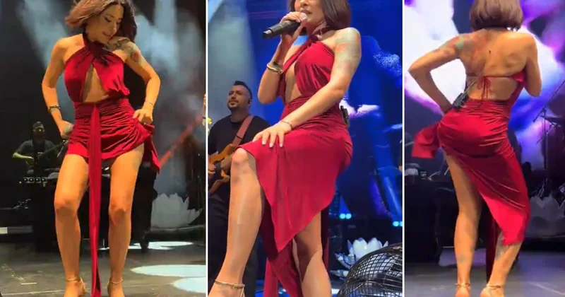 Melek Mosso sahnede coştu! Dans şovu geceye damga vurdu