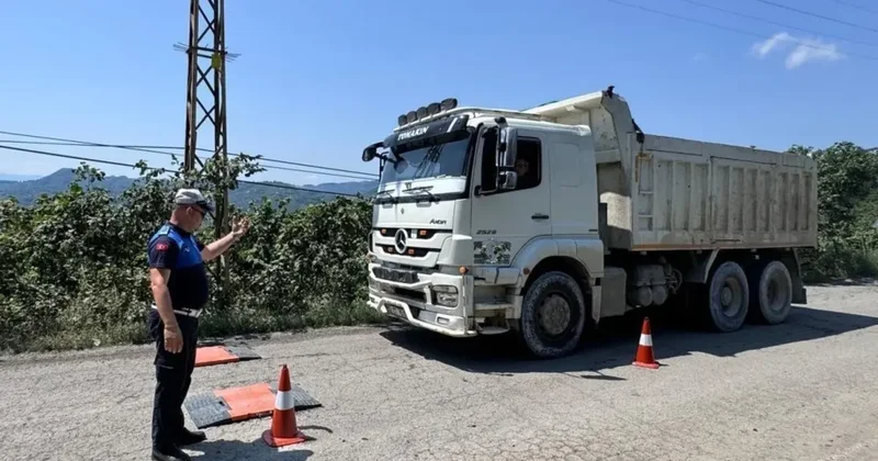 Ordu’da ağır tonajlı araç denetimi: 11 araca ceza