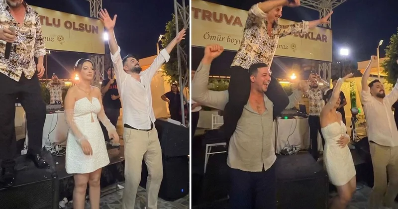 Düğünlerinin bitmesine az bir süre kala aldıkları haberle sevinçten çılgına döndüler