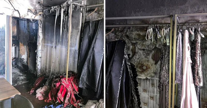 Adana da Gelinlikçi Mağazası Yangını