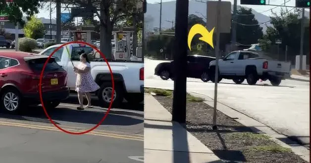 ABD de trafikte aracın camını beyzbol sopayla kıran kadına şok misilleme