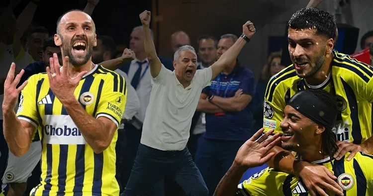 Fenerbahçe nin tarihi Lyon zaferi sonrası övgü yağdırdı: Avrupa nın dokuz harikasından biri! Formasında Muriqi yazan Dzeko