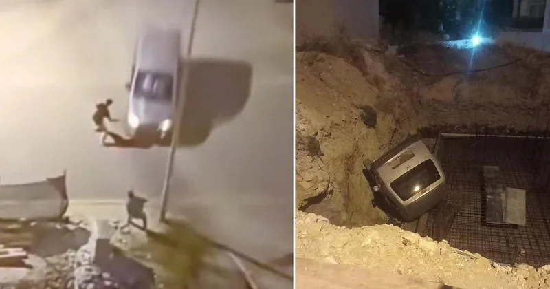 Mersin Anamur da kavga sonrası aracını üstüne süren şahsın aracı çukura uçtu, 2 yaralı