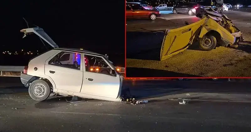 Malatya da 3 aracın karıştığı kaza; 1 i ağır 4 yaralı
