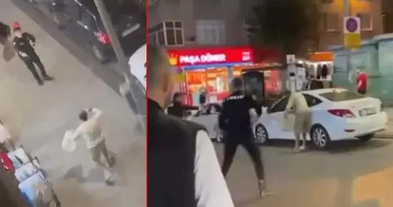 Esenler de polise bıçakla saldırdığı öne sürülen şüpheli, bacağından vuruldu