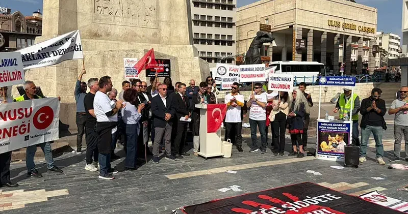 Ankara da süresiz nafaka protestosu