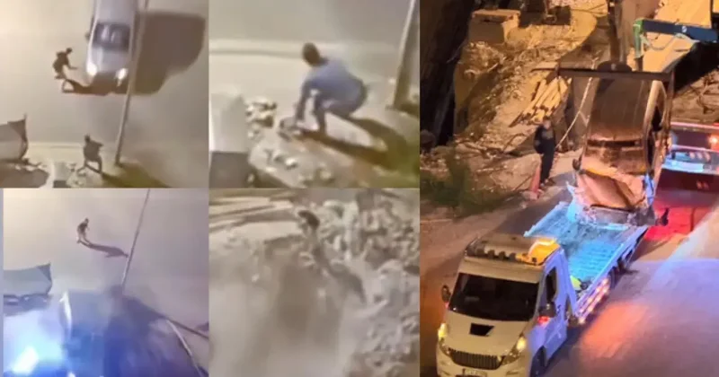Abisiyle kavga edip otomobille çarptı