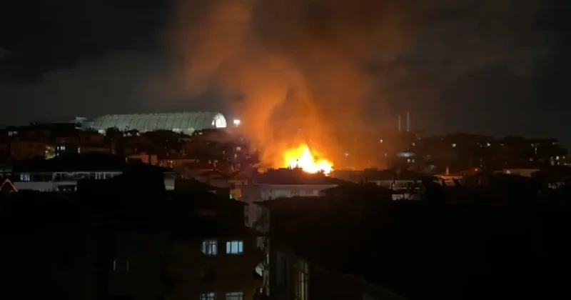 Güngören de metruk binada çıkan yangın söndürüldü