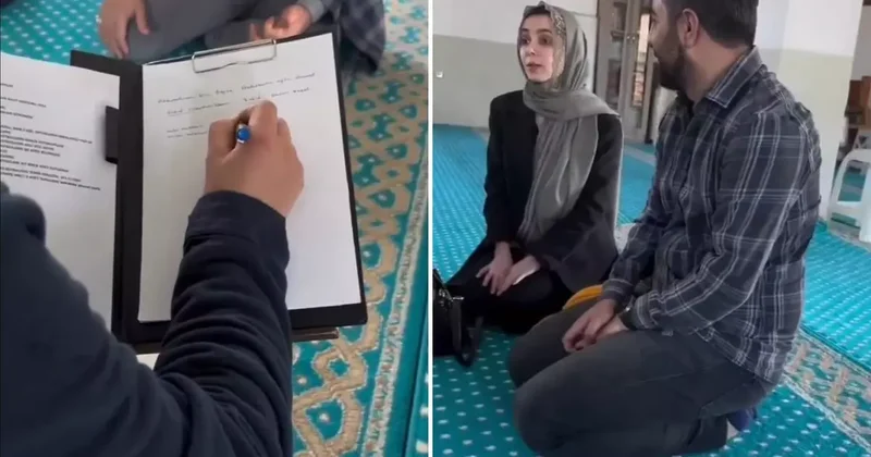 Gelin, imam nikahı sırasında hocanın sorusuna kızdı: Yaz artık