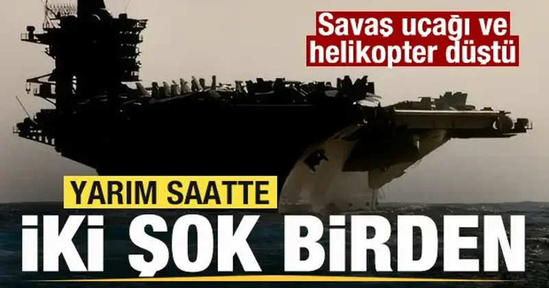 ABD ye yarım saatte iki şok birden! Savaş uçağı ve helikopter düştü