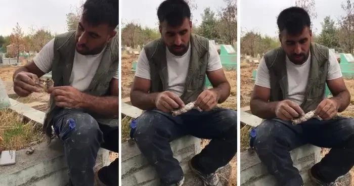 Mezarlıktan çıkanı görünce gözlerine inanamadı! Kefenlenmiş oyuncak bebek çıktı