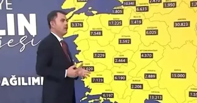 Bakan Kurum harita üzerinde anlattı: Hangi şehre kaç sosyal konut yapılacak? VİDEO İZLE