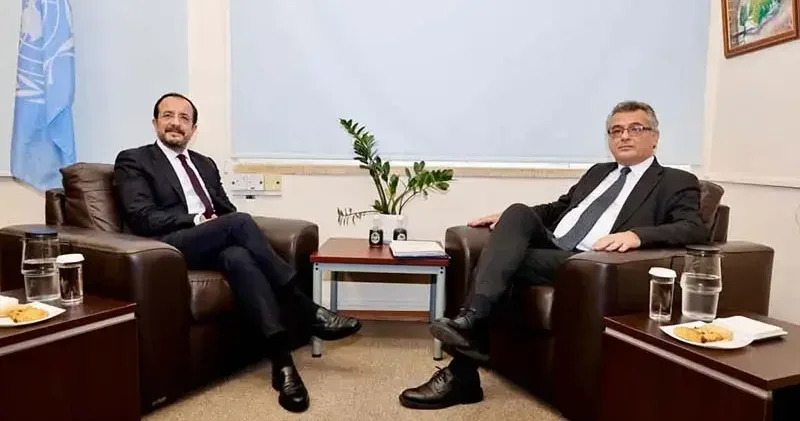 KKTC Cumhurbaşkanı Erhürman ile GKRY lideri Hristodulidis bir araya geldi