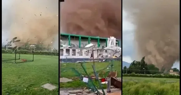 Şili de etkili olan hortum hasara yol açtı