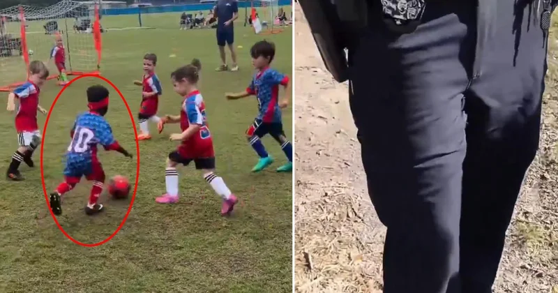 3 yaşındaki futbolcuyu durduramayınca polis çağırdılar