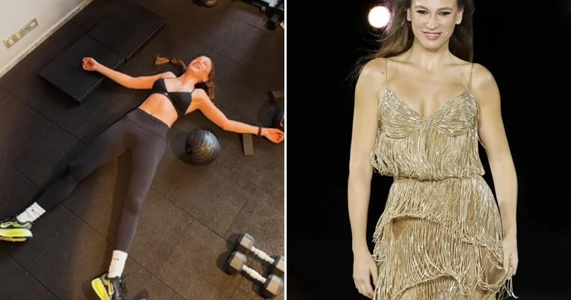 Serenay Sarıkaya’dan “Antrenman böyle bitti” pozu