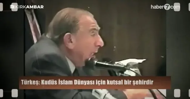 MHP nin Kurucu lideri Türkeş ten Kudüs ve Filistin savunması vurgusu