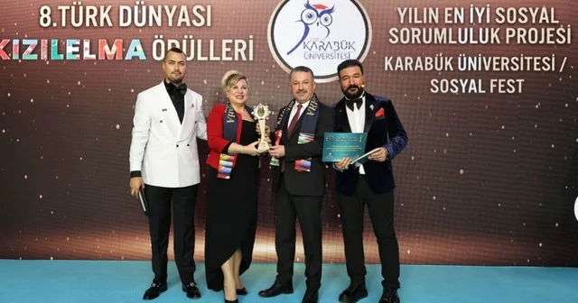 Sosyalfest e Türk Dünyası Kızıl Elma Ödülleri nde prestijli ödül Karabük Haberleri